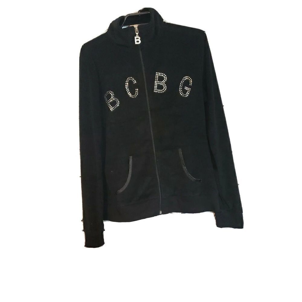 BCBGMAXAZRIA Women's Bkack Jacket Size Medium Full Zip t75